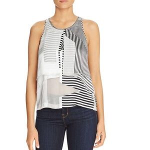 Elizabeth and James cassis striped silk tank